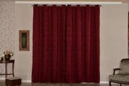 cortina sala jacquard tecido semi blackout bordo 4,00x2,50 - B.F CONFECÇÕES