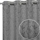 cortina sala quarto tecido jacquard cinza semi blackout 3,00x2,50