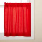 Cortina Sweet Home Collection Kitchen Window Ribcord Red