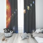 Cortina Tecido Oxford Espaço Planetas Sistema Solar - 280x220cm