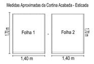 Cortina Transparente Voil Para Quarto Ou Sala Janela 2,00m x 1,70m Palha