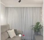 Cortina Trilho suiço Duplo  forro com Linho 6.00 x 2.90