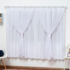 Cortina Varão Simples Quarto Bebê e Criança Menino Menina Branco 2mX1,70m - L2M