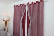 Cortina Vinho Tecido Com Renda Sala/quarto 3,00 X 2,70