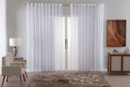 Cortina Voal Liso Delicate Quarto Sala Transparente 600X250 - Bf Confeccoes