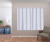 Cortina Voal Xadrez Blackout Corta Luz 2,80m x 1,60m Branco