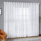 Cortina Voil Bordado Rústico Super Luxo Europa 4,0m x 2,70m Branco