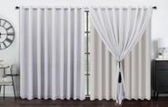 Cortina voil xadrez 3.00 x 2.40 forro microfibra