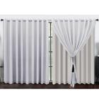 Cortina Voil Xadrez 5.00x2.80 Com Forro Blackout