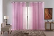 Cortina Voil Xadrez Para Sala, Quarto e Cozinha 6,00 x 2,80 Rosa