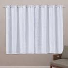 Cortina Xadrex para Quarto Blecaute Tecido Voil 2x1,4 Branco
