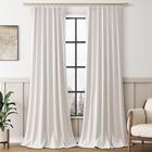 Cortinas Aersas Pinch Pleated Blackout 240 cm de linho creme