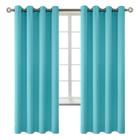 Cortinas Blackout BGment Grommet com isolamento térmico Aqua 132x