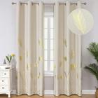 Cortinas Blackout Estelar Textiler Gold Palm Leaf 42x213cm 2 painéis