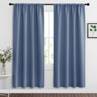 Cortinas Blackout RYB HOME Rod Pocket Stone Blue 107 x 183 cm, 2 unidades