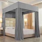 Cortinas de cama com dossel Mengersi Solid Four Corner Post Sheer