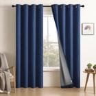 Cortinas de janela CUCRAF Total True Blackout Azul Marinho 52x84in