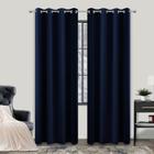 Cortinas KOUFALL Navy Blue Blackout, 214 cm de comprimento, conjunto de 2 painéis