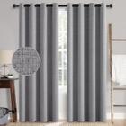 Cortinas MIULEE Linho Texturizado 229x229cm 100% Blackout Grey