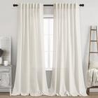 Cortinas Nanspring Back Tab Linen 244 cm, 2 painéis, creme marfim