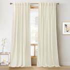 Cortinas RYB Home White Velvet 213x213cm Room Darkening x2