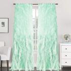 Cortinas Sweet Home Collection Sheer Voile Ruffled Waterfall