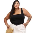 Coselet Ana Ruga G1 Plus Size Alça Moda Verão Blusa Feminina - Maria 4