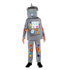 Costume Dress Up America Robot para crianças com macacão, túnica e chapéu