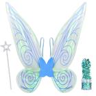 Costume Wings U-Zomir Fairy para mulheres e meninas azul