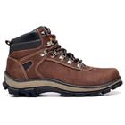 Coturno Adventure Bota Couro Masculina Cano Médio Atacador Solado Tratorado Borracha Antiderrapante