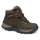 Coturno Adventure Bota Masculino em Couro Oliva