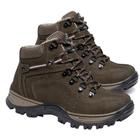 Coturno Bota Adventure Masculino Em Couro Com Palmilha de Gel