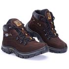 Coturno Bota Adventure Tênis Couro Legitimo Masculino Ket Tamanhos Especiais Até o Numero 48 Café