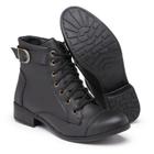 Coturno Bota Feminino Fivela Estilo Rock CTW