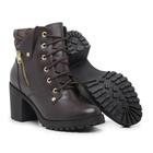 Coturno Bota Feminino Resistente Salto Grosso Qualidade Conforto Frio