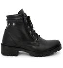 Coturno Bota Feminino Robusto Tratorado C/ Zíper Lateral Bico Redondo Ideal Inverno Urbana