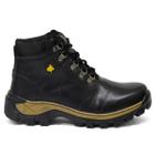 Coturno Bota Masculina Adventure Couro Solado Costurado Palmilha em Gel