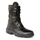 Coturno Bota Militar Masculino Tático De Couro Legitimo Reforçado Costurado Com Zíper Ajustável