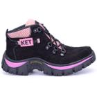 Coturno Feminino Bota Adventure Preto Tênis Couro Legitimo