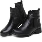 Coturno feminino preto sollano bota cano curto botinha de ziper