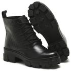 Coturno Feminino Sola Tratorada Bota Botinha Preto 029