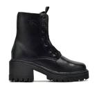 Coturno Feminino Sola Tratorada Bota Couro Preto