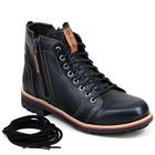 Coturno Masculino Couro Macio Estilo Antiderrapante Conforto