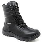 Coturno Militar Masculino E Feminino C/ Ziper Bota Tatico Motociclista Cano Medio Preto