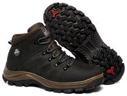 Coturno Trekking Adventure Couro Detalhe em Relevo - Helazza