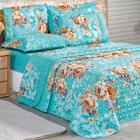 Coxa Cama Casal Queen Size Naturale Estampada Dupla Face 200 Fio