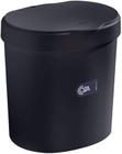 Coza lixeira com tampa 2,5 l - preto - brinox