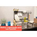 Cozinha Autossustentável 63Cm Escorredor Modular Luxo Preto