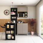 Cozinha Compacta 4 PeAas com Bancada Mesa Gourmet ArmArio com Nicho BalcAo 80cm Mel Luciane MA³veis