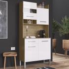 Cozinha Compacta 4 Portas 1 Gaveta Wood/Branco Ac4100 - Decibal